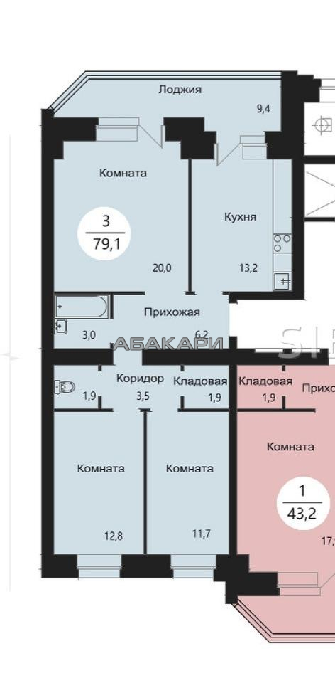 3-комнатная улица Шахтёров, 10  за 25000 руб/мес фото 15
