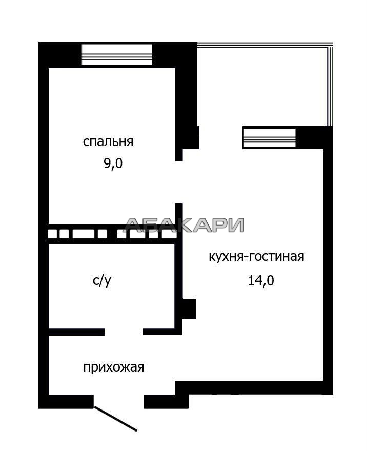 1-комнатная улица Лесников, 37Б  за 27000 руб/мес фото 12