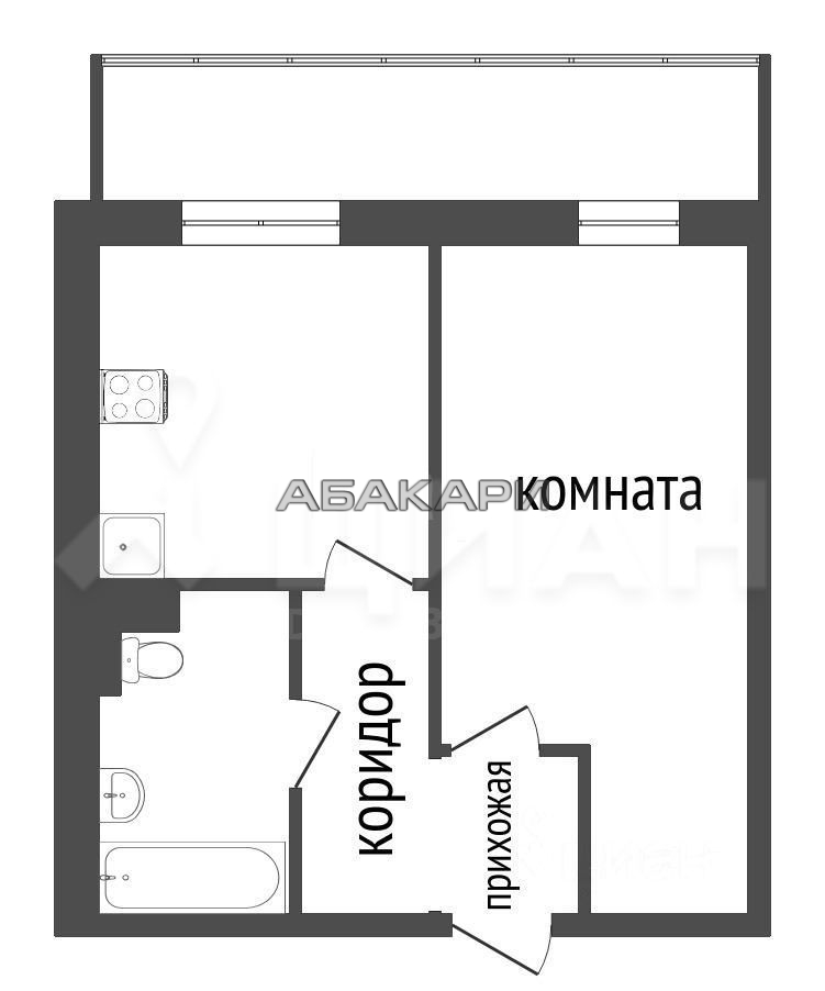 1-комнатная улица 9 Мая, 27  за 25000 руб/мес фото 9