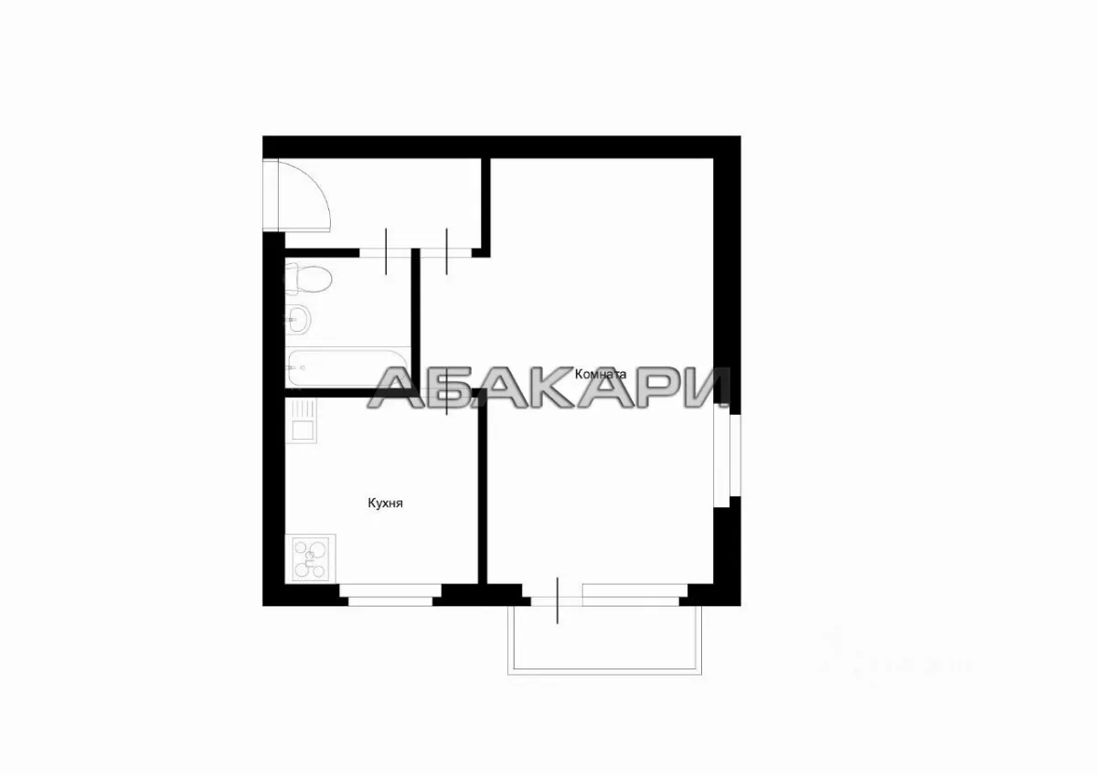 1-комнатная Тихий переулок, 7  за 30000 руб/мес фото 6